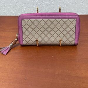Gucci Diamante Bamboo Zippy Wallet